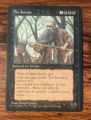 1X MTG Spanish Uncle Istvan 4th Edition FBB NM X1 - Image 1 of 2