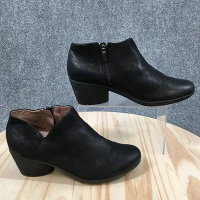 Botas Dansko Mujer 38 Raina Informales Cremallera Lateral Tacón Botín Cuero Negro Foto 1 de 4