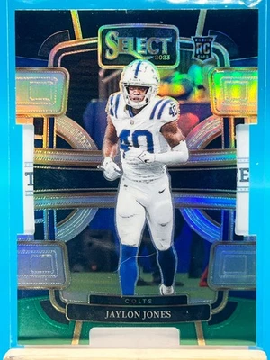 2023 Panini Select - Concourse Jaylon Jones #42 Black & Green Prizm Die-Cut (RC) - Image 1 of 2
