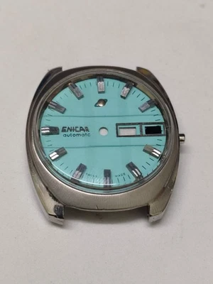 ENICAR AUTOMATIC CASE &DAIL CAL NO.AR-167 CROWN AT-3 O'CLOCK DAY/DATE ON-3 A-567 - Image 1 of 4