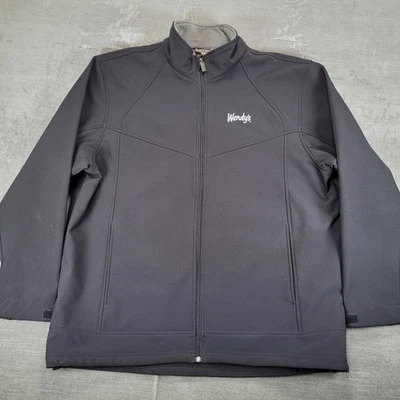 Wendys Mens Barco Uniforms Black Full Zip Jacket XL Embroidered Logo Coat - Image 1 of 4