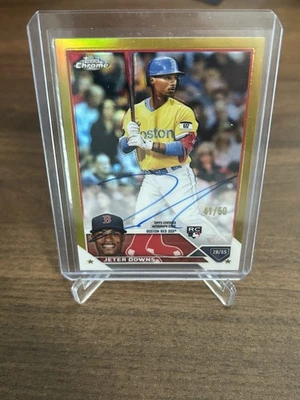 2023 Topps Chrome - Jeter Downs RC Auto Gold Refractor /50 - #RA-JDO - Image 1 of 2