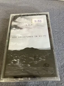 R.E.M. New Adventures in Hi-Fi Cassette Tape SEALED Black Tape Michael Stipe REM - Picture 1 of 7