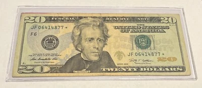 US Fancy Star Error Note Serial Twenty Dollar Replacement Duplicate Ink Fed $20 - Image 1 of 2