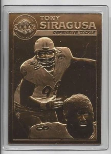 Tony Siragusa Danbury Mint Ravens Super Bowl XXXV 22kt Gold Limited Edition Karte - Bild 1 von 1