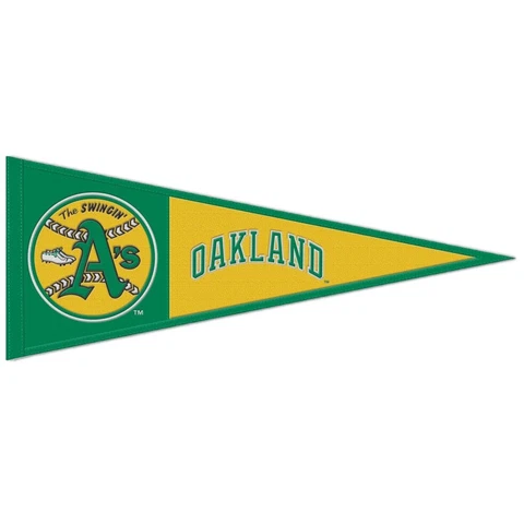 OAKLAND A'S ATHLETICS COOPERSTOWN WOOL EMBROIDERED PENNANT 13"x32" WINCRAFT Cover