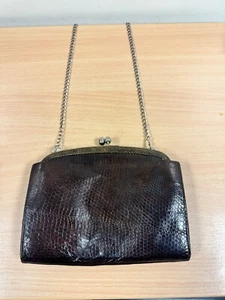 Harrods Real Lizard Handbag Made In England - Picture 1 of 4