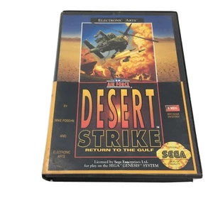 Desert Strike: Return To The Gulf (Sega Genesis, 1992) with Case Authentic - Picture 1 of 4