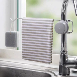 Drying Faucet storage rack Towel Hanger Sponge Holder Dish Cloth Organizer - Picture 1 of 8