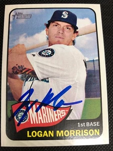 Logan Morrison Mariners 2014 signed handsigniert Topps Heritage Karte #37 ~ COA - Bild 1 von 5