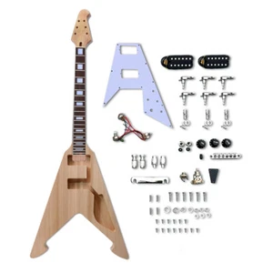 1set Electric Guitar Kits Mahogany body 22fret 24.75inch HH pickups Block inlay - Picture 1 of 10