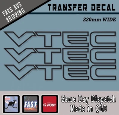 Honda Vtec Decal Top Vinyl Stickers Set Of 3  Civic Accord Prelude JDM - image 1 of 2