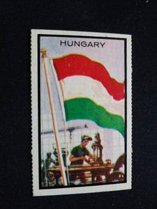 1963 Topps Flags Midgee Card # 38 Hungary (EX)