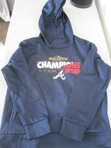 Nike Atlanta Braves 2021 World Series Boys Hoodie Size L Cover