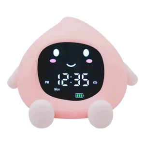 Kids Digital Alarm Clock, Cute Design with Soothing Sounds, Wake Up Light, - Picture 1 of 31