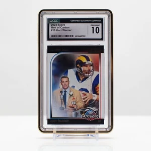 Football 2024 Kurt Warner #10 Panini SCORE NFL Men of Canton CGC 10 Gem Mint - Picture 1 of 4