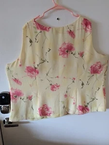 FALL SALE $8.99 Casual Corner Plus Size 26W Dainty Yellow Blouse - Picture 1 of 4