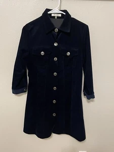 Marineblaues Cordkleid, Größe S - Bild 1 von 8