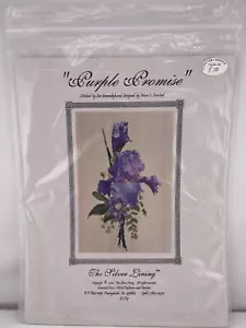 The Silver Lining “Purple Promise” Cross Stitch Pattern (2001) Flowers NEW 🪻 - Picture 1 of 2