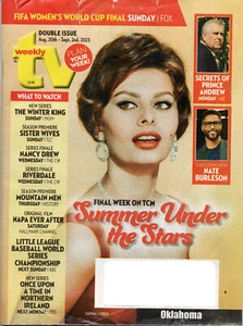 TV WEEKLY Magazine Aug. 20-Sept. 2 2023 Sophia Loren Nate Burleson Prince Andrew - Picture 1 of 2
