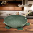 Thyme & Table Non-Stick 12" Supreme Fry Pan, Olive，Induction-Safe