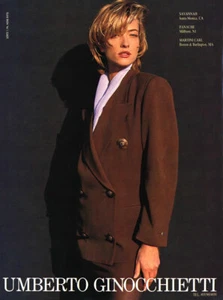 Umberto Ginocchietti Herb Ritts 1989 Tatjana Patitz moda 1 página revista anuncio - Imagen 1 de 1