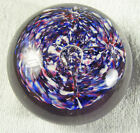 Red, White and Blue Frit Glass Paperweight