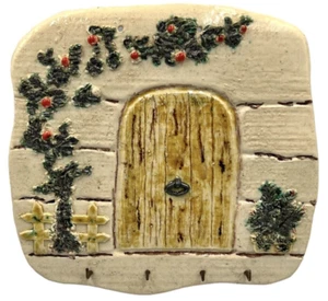 French Handmade Ceramic Wall Plaque with Hooks – Key Holder or Decoration - Picture 1 of 16