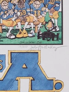 RARE UCLA Bruins 1980s Signed 🏈 Autographed John Holladay Poster Litho #17/250 - Picture 1 of 13