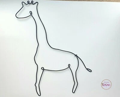 Wire decoration large giraffe ~ home decor ~ nursery, jungle, zoo - Image 1 of 2