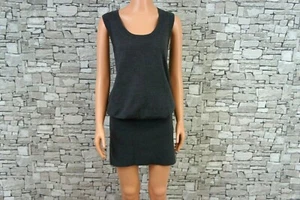 DKNY DONNA KARAN NY DAMEN REINE WOLLE PULLOVER STRICK KLEID SCHLICHT GRAU 38 40 - Bild 1 von 7