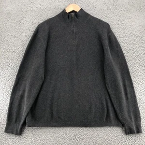 Gap Sweater Mens Extra Large Gray 1/4 Zip Long Sleeves Mock Neck Pullover Knit - Picture 1 of 9