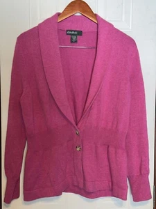 Eddie Bauer Pink Cashmere Blend Button Front Cardigan  Size XL Petite - Picture 1 of 15