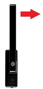 GU Sliding Door Swivel Handle K-13971-02-L-5, Brown, DIN Left, Lockable - Picture 1 of 6