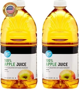 Amazon Brand - 100% Apple Juice, 64 Fl Oz Bottle (Pack of 2) ⭐️⭐️⭐️⭐️⭐️ - Picture 1 of 6