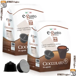 16 Capsule Cialde Caffè Pop E-Gusto Cioccolato Compatibili Nescafè Dolce Gusto - Foto 1 di 11