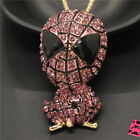Collier pendentif chaîne en cristal Mode Femmes Violet Spiderman Hero Bling