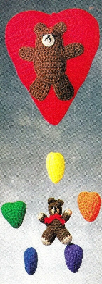CUTE Love Bears Mobile/Baby/Crochet Pattern INSTRUCTIONS ONLY - Image 1 of 1