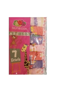 Fruit of the Loom Girl's Tagless Toddler Brief Underwear, Size 2T/3T - Picture 1 of 2