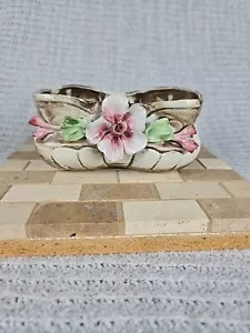 Vintage Italian Capodimonte Porcelain FLORAL Planter bowl - Picture 1 of 8