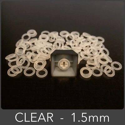 110pcs Clear 1.5mm O-Ring Keycap Damper for Cherry MX Mechanical Keyboard Switch - Image 1 of 4