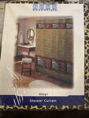 Home Essentials Shower Curtain Vinyl Safari - Image 1 of 3