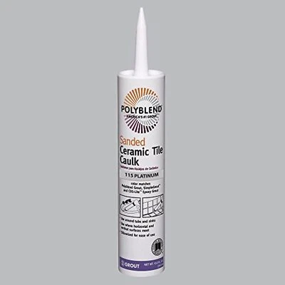 CUSTOM BUILDING PRODUCTS Polyblend #115 Platinum 10.5 oz. Sanded Ceramic Tile Caulk