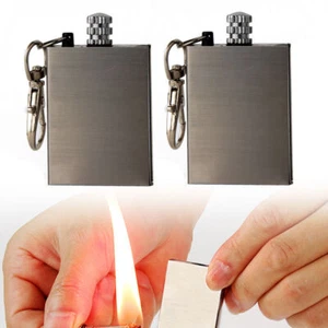 2Pcs Lighter Flint Magnesium Emergency Fire Starter Camp Survival Waterproof - Picture 1 of 12