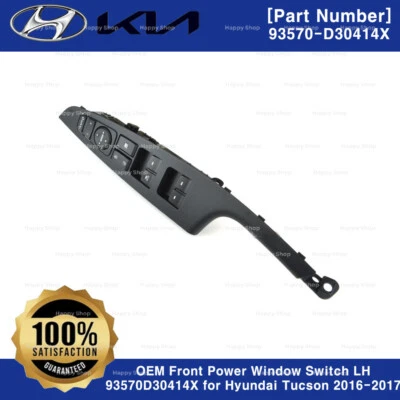 OEM Front Power Window Switch LH 93570D30414X for Hyundai Tucson 2016-2017 - Image 1 of 4