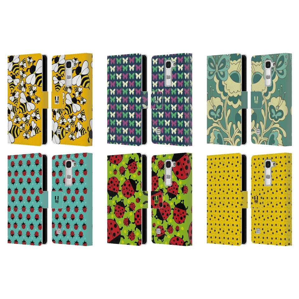 HEAD CASE DESIGNS BUGGED LIFE LEATHER BOOK CASE & WALLPAPER FOR LG PHONES 2 - Image 1 of 4