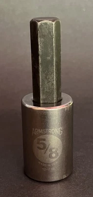 (1) Armstrong 12-719, 5/8” Hex Bit Socket 1/2” Drive. - Image 1 of 4