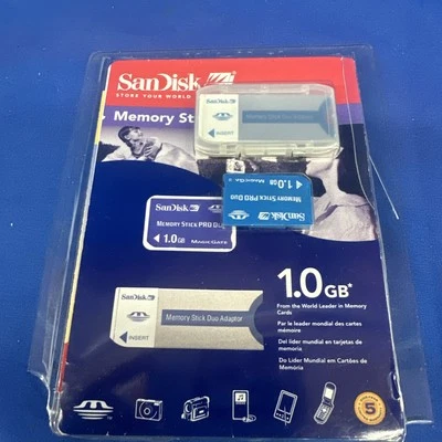 SanDisk Genuine Camera Memory Stick Pro Duo Adaptor With Case 1.0 GB Magic Gate - Image 1 of 4