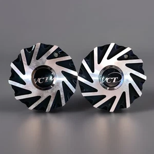 VCT Wheels Black and Machined Center Caps Part# CAP5410-139 (Both Included) - Picture 1 of 5