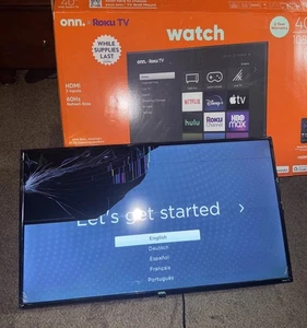 Roku 40" Full HD Smart TV/broken Screen Parts Tv - Picture 1 of 2